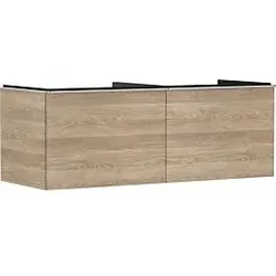 hansgrohe Xelu Q Waschtischunterschrank 54068000 1360x485x550mm, 2 Schubkästen, Eiche Natur, chrom