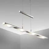 B.K.Licht LED Pendelleuchte Hängelampe Küchen-Tisch Esszimmerlampe 4x Einzelglas 4x LED Platine