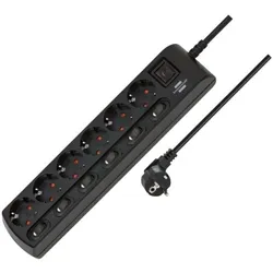 Brennenstuhl 6-fach Steckdosenleiste mit 2-poligen Schaltern, 13x37x5 cm