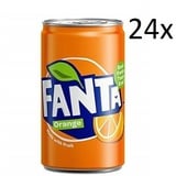 24x Fanta Mini Orange Orangenlimonad Dose 150ml 100% italienische Orangen