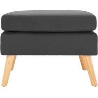 VidaXL Fußhocker Dunkelgrau Stoff