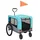 vidaXL 2in1 Tier-Fahrradanhänger blau/grau