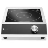HENDI Kochplatte KitchenLine, Modell 3500M, 239780, Induktions-Einzelkochplatte, schwarz, 3500 Watt