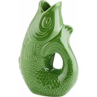 Giftcompany Gift Company Vase Monsieur Carafon S, Dekovase in Fisch-Form, Steingut, Green Bay, 25 cm, 1087403008