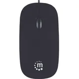 Manhattan Slim Optical Mouse Silhouette schwarz (177658)