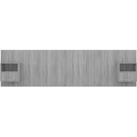 vidaXL Kopfteil mit Nachttischen Grau Sonoma Holzwerkstoff