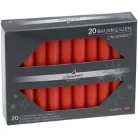 Stumpenkerzen Baumkerzen durchgefärbt Rot 95 x Ø 13 mm,