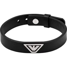 Emporio Armani Herren Armband Leder schwarz EGS3128040 Größe 18