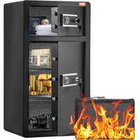 Vevor Safe Tresor mit feuerfester Geldtasche, Doppeltüren-Safe 7,2 Kubikfuß,