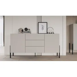 INOSIGN Sideboard INOSIGN "Jukon, Breite 150 bzw.180 cm, moderne grifflose Kommode", beige (kaschmir), B:180cm H:90cm T:40cm, Sideboards, Sideboard, Schubladenschrank 2 Türen/3 Schubkästen, push-to-open-Funktion, Topseller