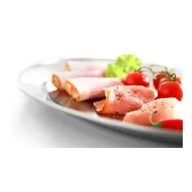 HENDI Serviertablett, Oval, Catering, Sandwichplatte, Tablett Edelstahl, 245x170x(H) 20mm, Edelstahl