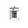xonox Highboard Tomasa 80 x 99 cm Weiß / Schwarz