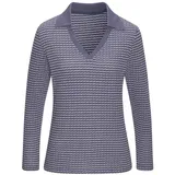 VIVANCE Langarm-Poloshirt blau 32/34