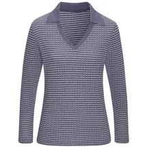 VIVANCE Langarm-Poloshirt Blau 32/34