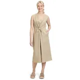 Cartoon Leinenkleid mit Cut-Outs Grau 40
