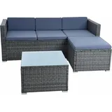 Estexo Rattan Lounge-Set grau 512469