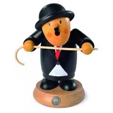Müller Kleinkunst GmbH Seiffen Räuchermann Müllerchen Charlie Chaplin 16 cm schwarz