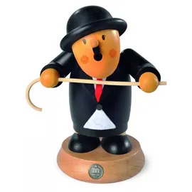 Müller Kleinkunst GmbH Seiffen Räuchermann Müllerchen Charlie Chaplin 16 cm schwarz