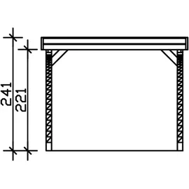 SKANHOLZ Friesland 3,14 x 5,55 m imprägniert inkl. 2 Einfahrtsbögen und Alu-Dachplatten