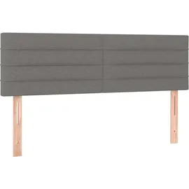 vidaXL Boxspringbett mit Matratze Dunkelgrau 140x200 cm