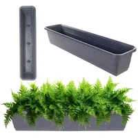 Kadax Blumenkasten, Balkontopf aus Kunststoff, witterungsbeständiger Pflanzkasten, Blumentopf, Gelän