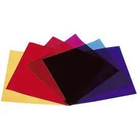 Eurolite Farbfolienbogen 6er Set Rot/Blau/Grün/Gelb/Lila/Violett