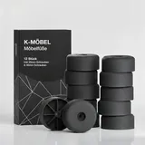 K-Möbel Möbelfüße 12 Stück 40 x 20 mm