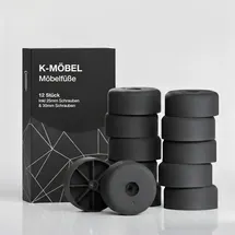 K-Möbel Möbelfüße 12 Stück 40 x 20 mm