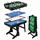 Relaxdays Spieltisch 4 in 1 Zubehör Blau,Grün,Schwarz