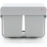 Wesco Einbaumülleimer Double-Shorty 345 K/500-2, alugrau, 8011058