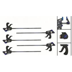 Vago-Tools 5x Schnellspannzwinge 300 mm Einhandzwinge