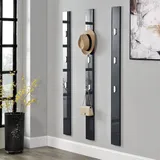 [en.casa] - Wandgarderobe Hansnes Mit 3 Klapphaken 165 Cm Grau