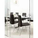 Polsterstuhl STRESSLESS "Laurel", braun (braun batick, chrom matt), B:57cm H:92cm T:59cm, Leder BATICK: BATICK ist ein leicht korrigiertes, durchgefärbtes und genarbtes Möbelleder, bei dem die meisten Unebenheiten und Spuren in der Regel entfernt wurden., Stühle, Polsterstuhl, Low Back, Größe L, mit Beinen aus Stahl in Chrom matt