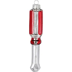 Inges Glas Christbaumschmuck Glas Schrauben-Zieher 14 cm rot