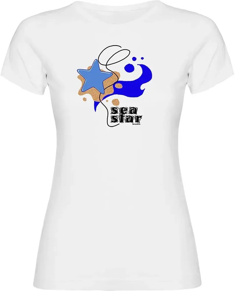 Kruskis Sea Star Damen T-shirt Mit Kurzen Ärmeln - White - 2XL
