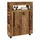 vidaXL Badschrank Schmal mit Rollen Altholz-Optik Holzwerkstoff
