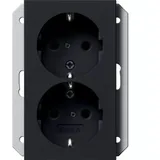 Gira Schuko-Steckdose 2-fach Schwarz