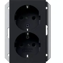 Gira Schuko-Steckdose 2-fach Schwarz