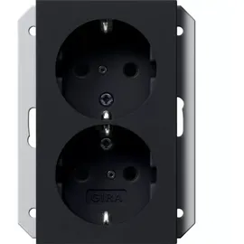 Gira Schuko-Steckdose 2-fach Schwarz