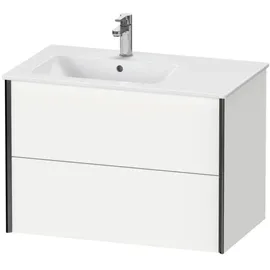 Duravit XViu Waschtisch-Unterschrank XV41580B218 81x48x56cm, 2 Schubkästen, Becken links, schwarz matt, weiß matt