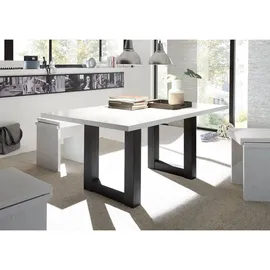 58 aufm Kessel Eila 140 x 90 x 75 cm Schwarzstahl/Weiß Matt