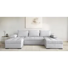 OTTO home Wohnlandschaft OTTO HOME "Home System U-Form, von B: 269-352 cm wählbar, 6 Varianten zur Auswahl", hellgrau, B:269cm H:41cm T:161cm, 100%Polyester, Sofas, Wohnlandschaft, Bettfunktion, Bettkasten & Zierkissen, Federkern