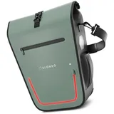 eloneo Fahrradtasche für Laptop wasserdicht mit LED, 25L