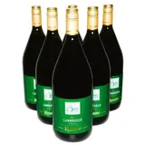 6 Flaschen Lambrusco Dell Emilia Riunite roter Perlwein 7% süß Italien 1,5 l IGT - 9 l