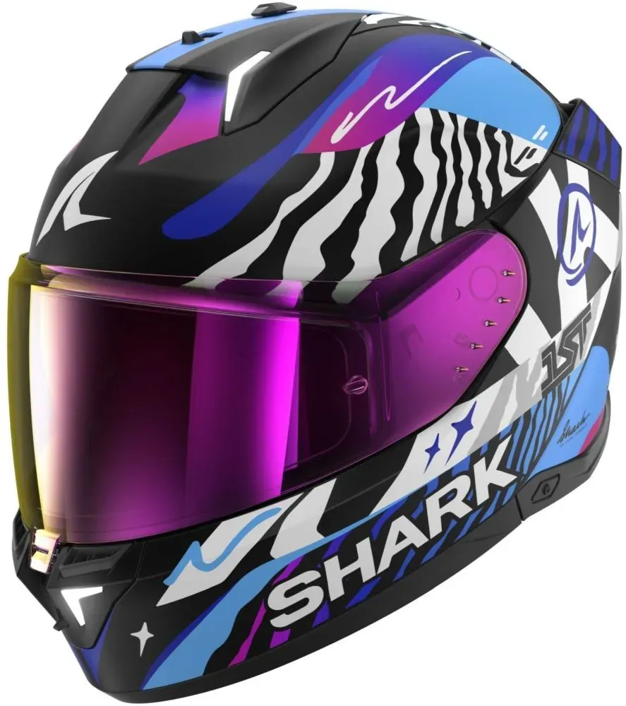 Shark Skwal i3 Speed-Fancy, casque intégral - Noir/Blanc/Bleu - M