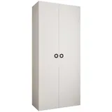 abiks möbel Drehtürenschrank COMO 110 x 245,5 x 40 cm Schwarz/Weiß