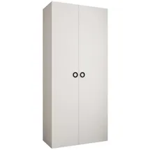 abiks möbel Drehtürenschrank COMO 110 x 245,5 x 40 cm Schwarz/Weiß