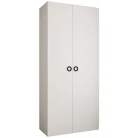abiks möbel Drehtürenschrank COMO 110 x 245,5 x 40 cm Schwarz/Weiß