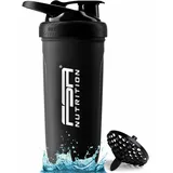 FSA Nutrition Edelstahl Protein Shaker 900 ml mit Sieb