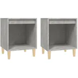 vidaXL Nachttische 2 Stk Betongrau 40x35x50 cm Modell 2